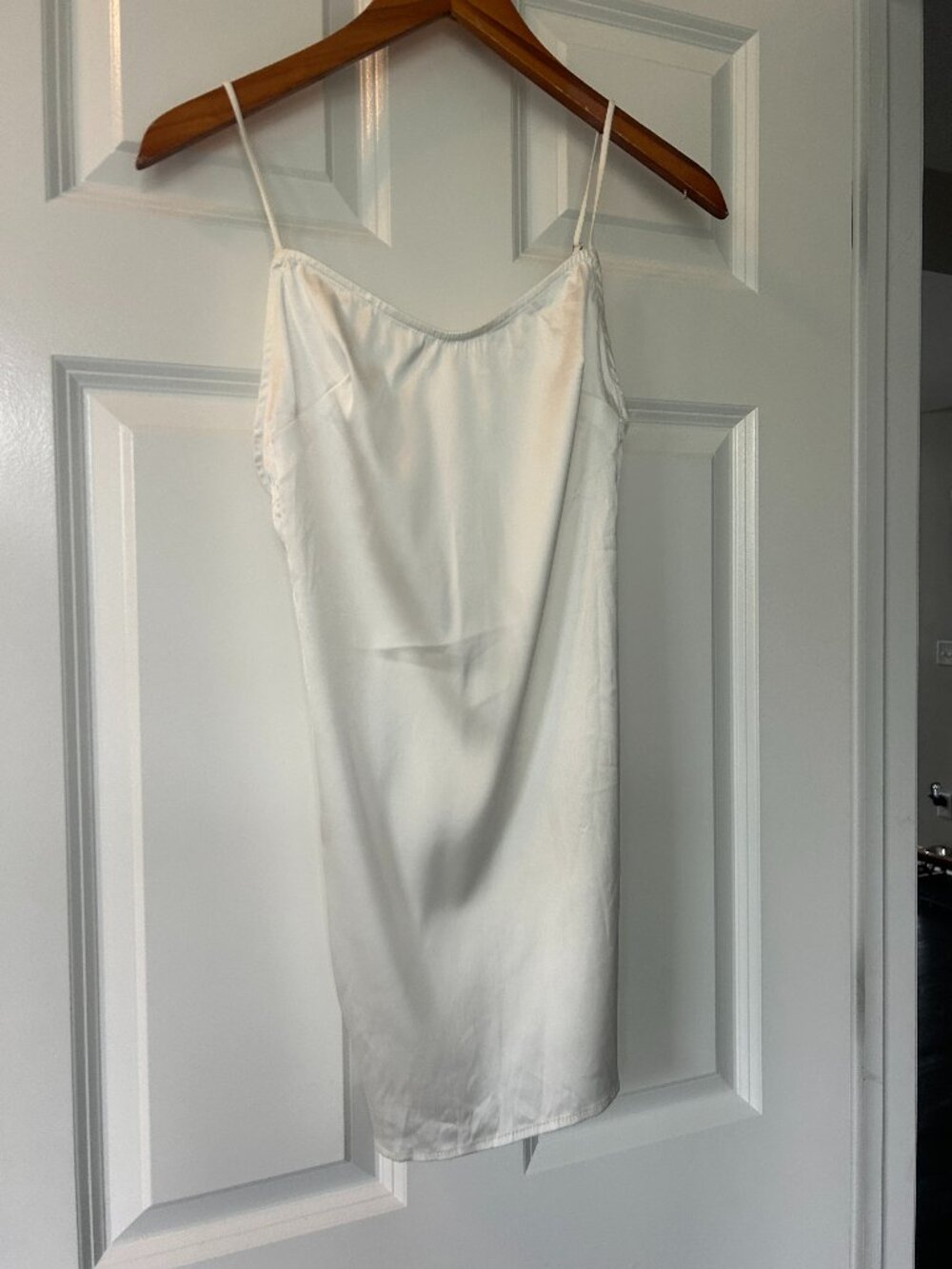 For Love And Lemons Cream Satin Slip Chemise